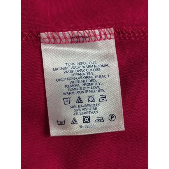 LANDS' END! FRESH, BRIGHT FUSCHIA PINK STRETCH KNIT, CRISS-CROSS SUN DRESS! SZ M - Picture 6 of 8